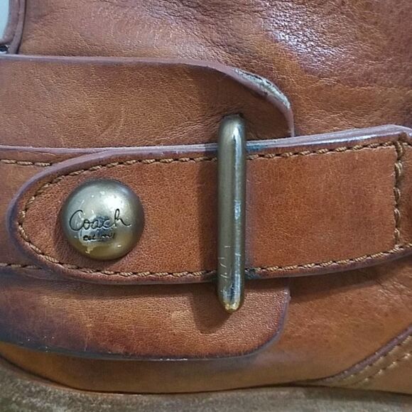 Coach VTG Natalie Brown leather harness tall Riding boots Women's 6B - Picture 14 of 15